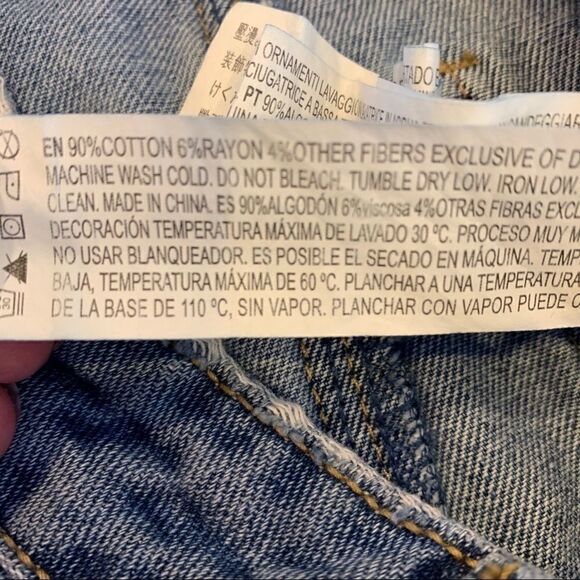 Forever 21 Rainbow Button Fly Denim Skirt - Picture 7 of 7